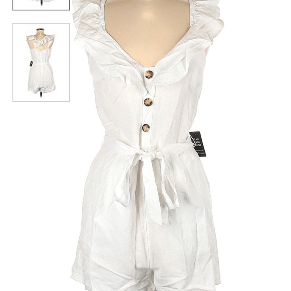 New With Tags EXPRESS Linen Blend Romper